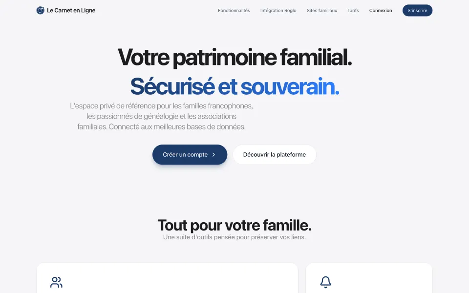 Capture d'écran de Le Carnet en Ligne